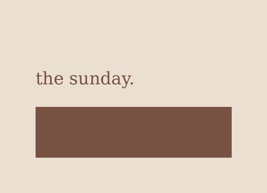 Sunday — editorial cover preview