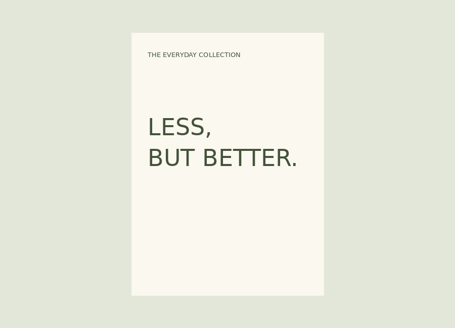 Less, but better — poster preview
